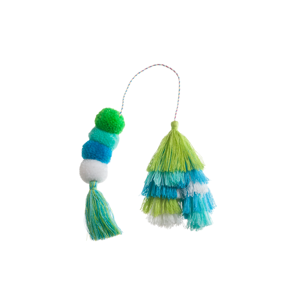 Bag Bauble - Seaweed Double Tassel