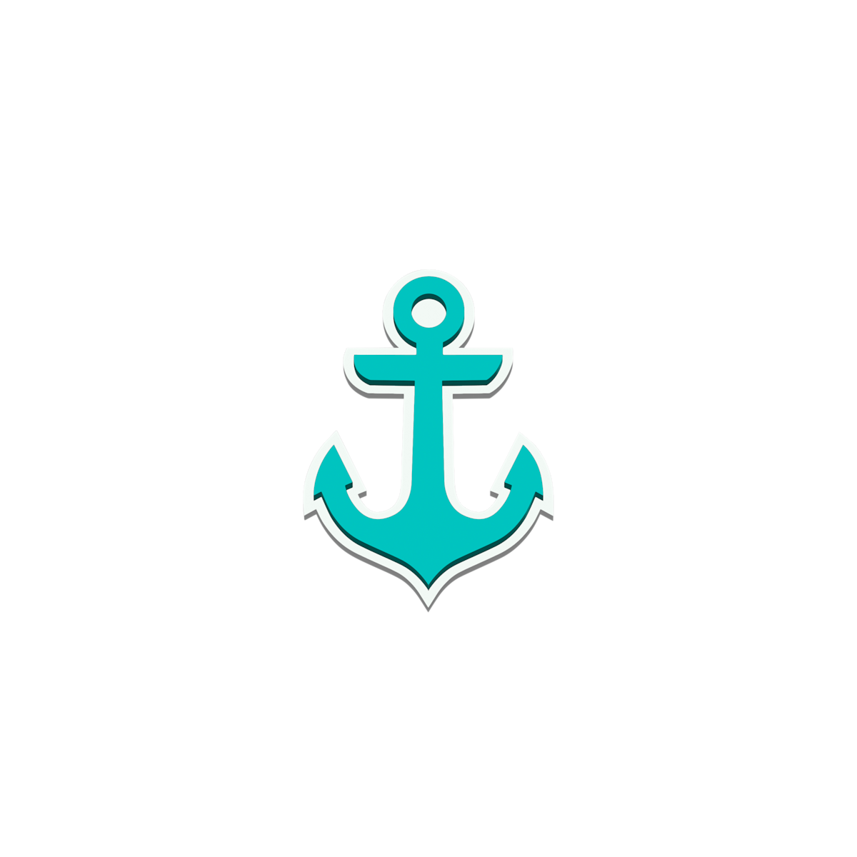 Bit - Turquoise Anchor
