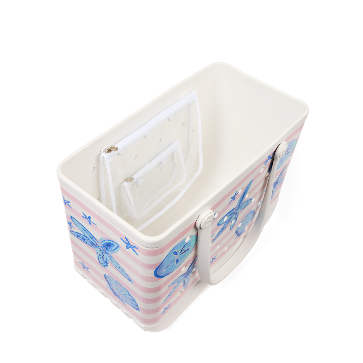 Original Bag - Pink Stripes & Blue Shells